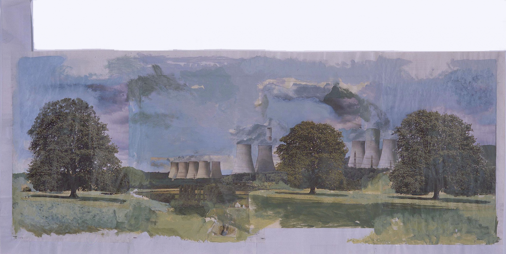 landscape with power plant facilities by tony swain