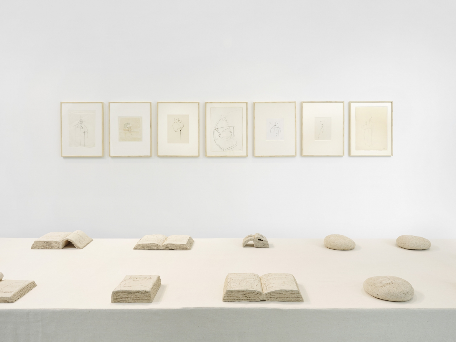 exhibition of textile and paper works by maria lai in a chelsea art gallery