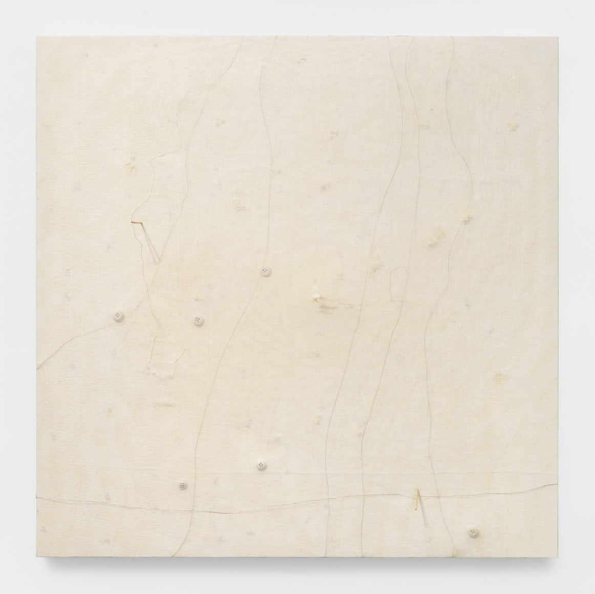 minimal painting by Pier Paolo Calzolari in a gallery in New York
