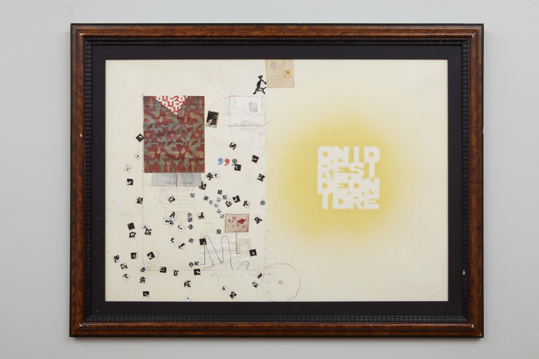 Senza titolo (ordine e disordine), 1980, Mixed media and collage on paper