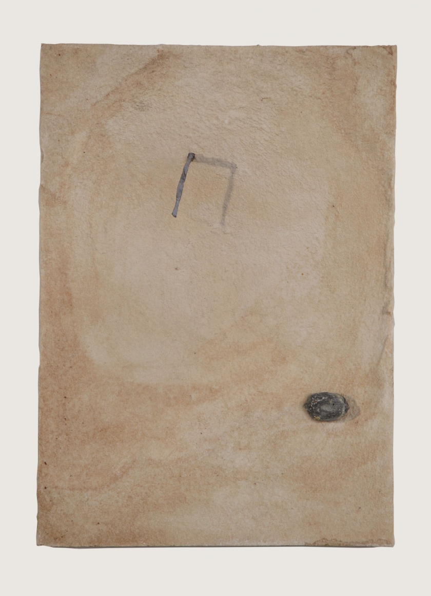 Untitled, 1972, Salt, lead, walnut, iron