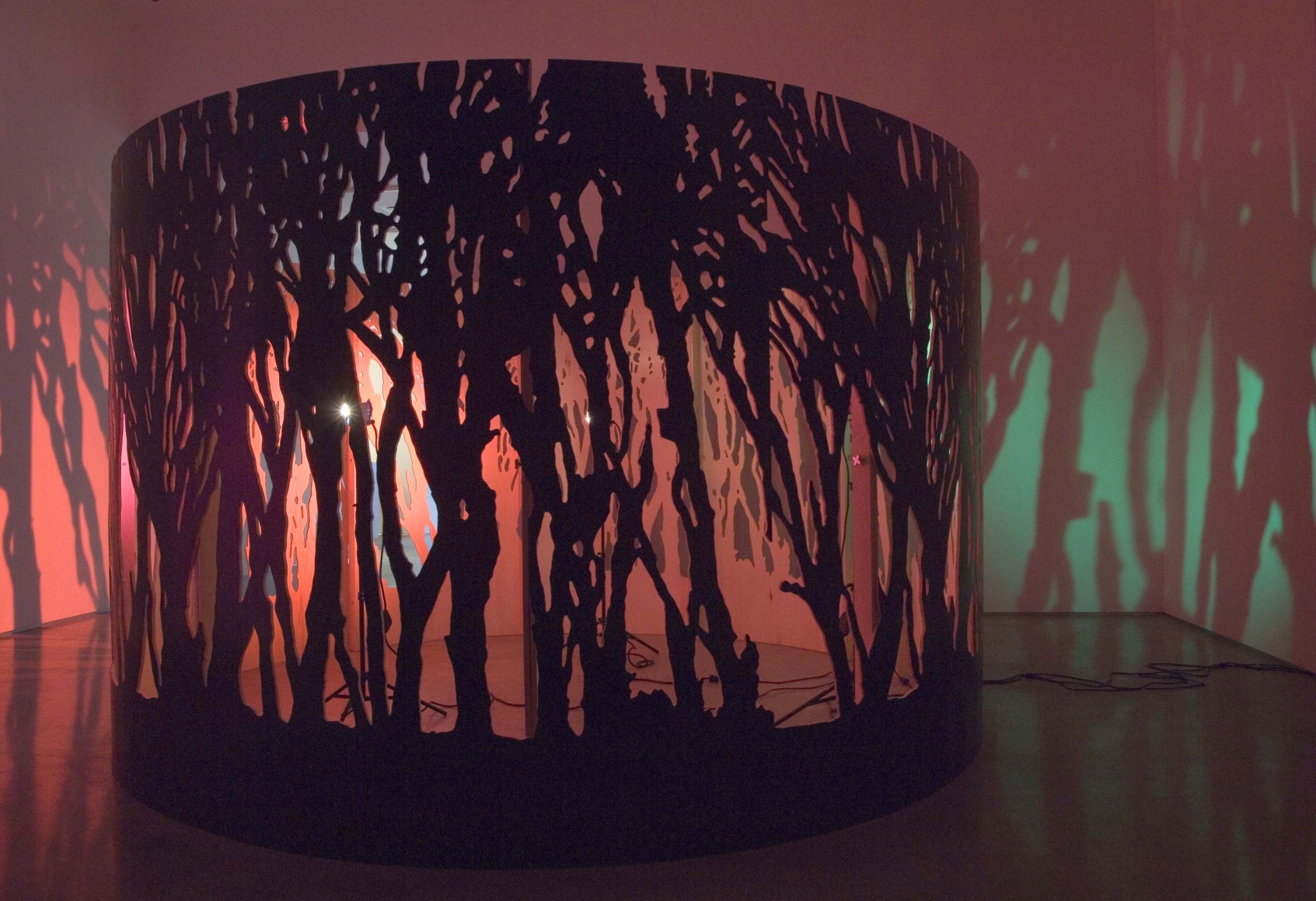 an installation by contemporary artist sue de beer in a chelsea art gallery