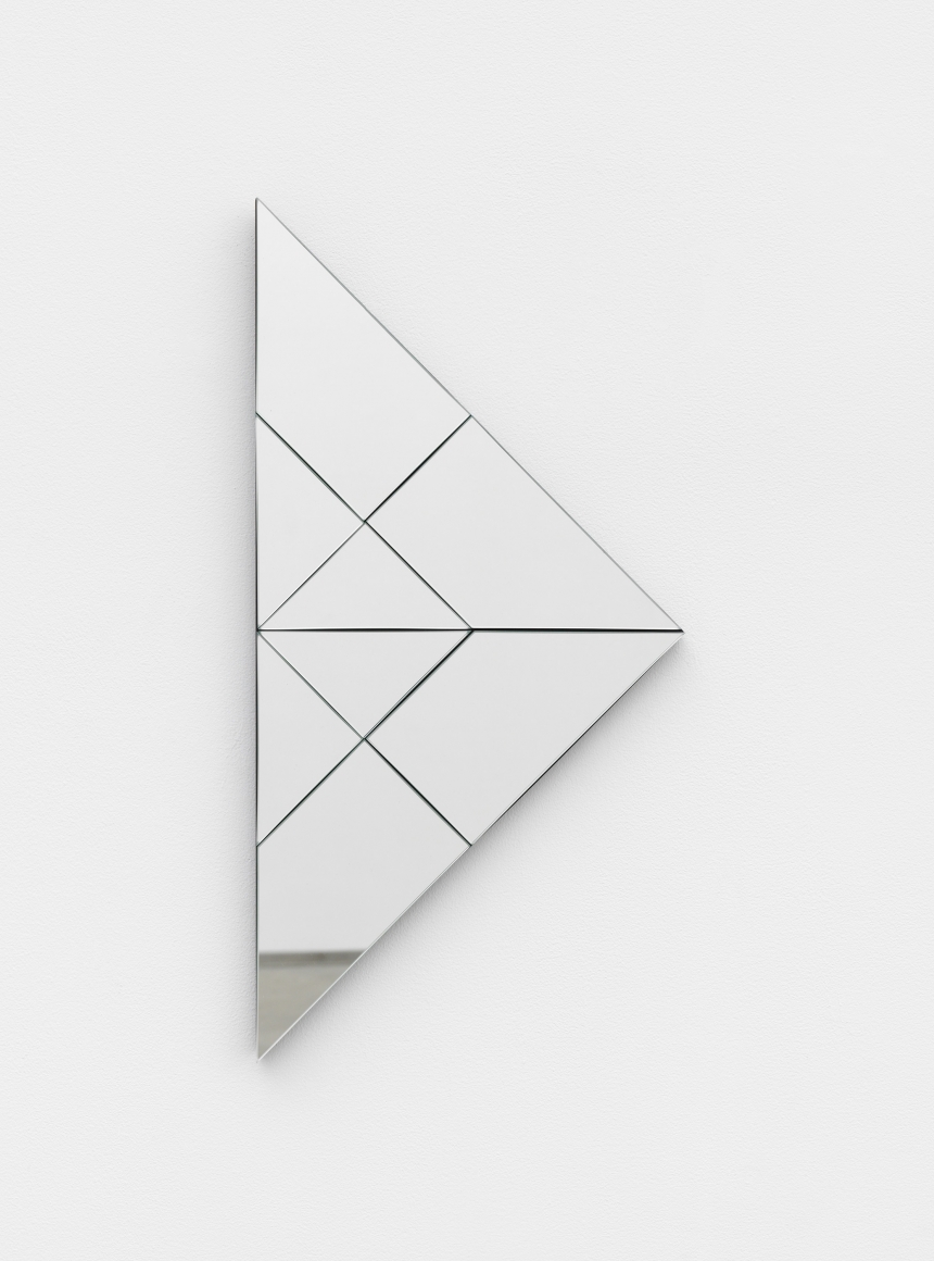 Untitled, 2017 Mirror-polished stainless steel on MDF