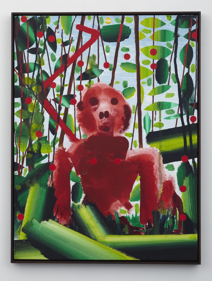 an acrylic on linen painting of a monkey by barnaby furnas for sale
