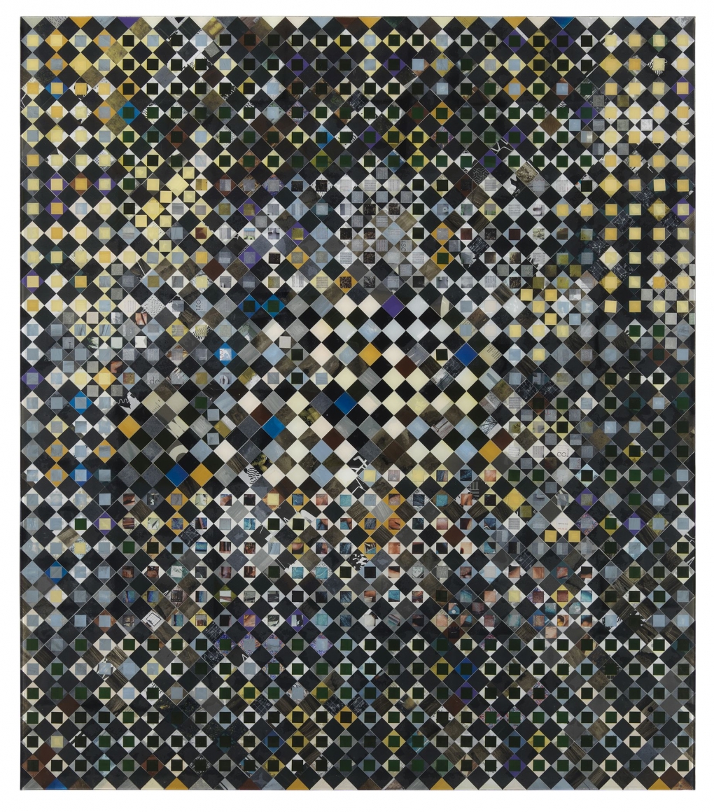 particles of dust, 2016, Paper and epoxy on board