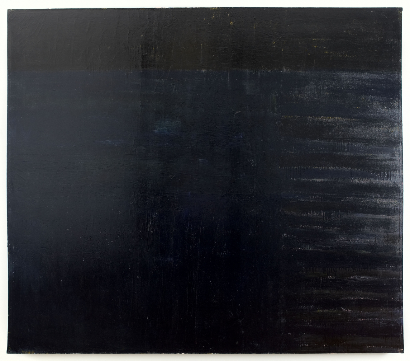 black painting by frank stella