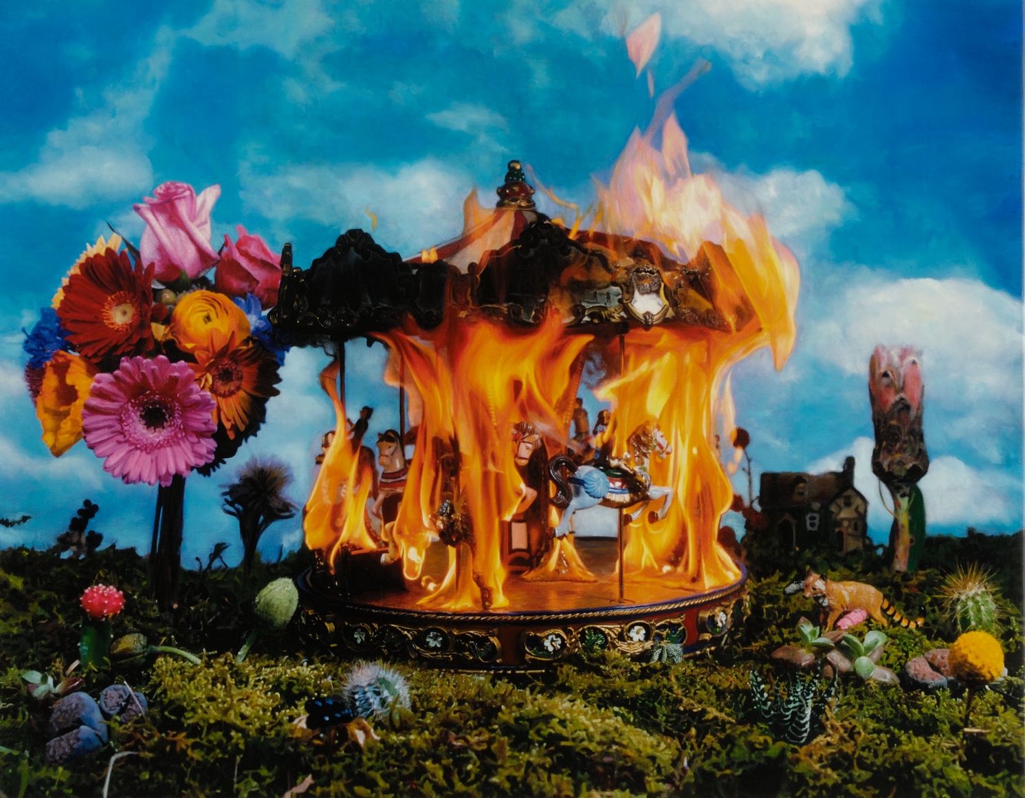 flaming flower structure by tetsutaro kamatani