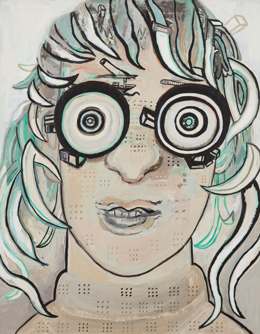 girl with large eyes by hannah van bart