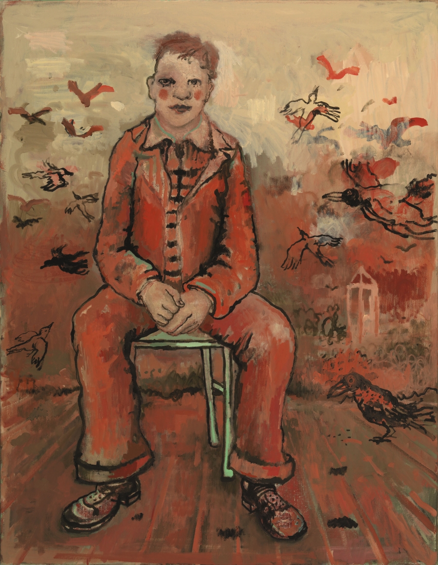 Eine Krähe war mit mir aus der Stadt gezogen, 2018, Oil on linen