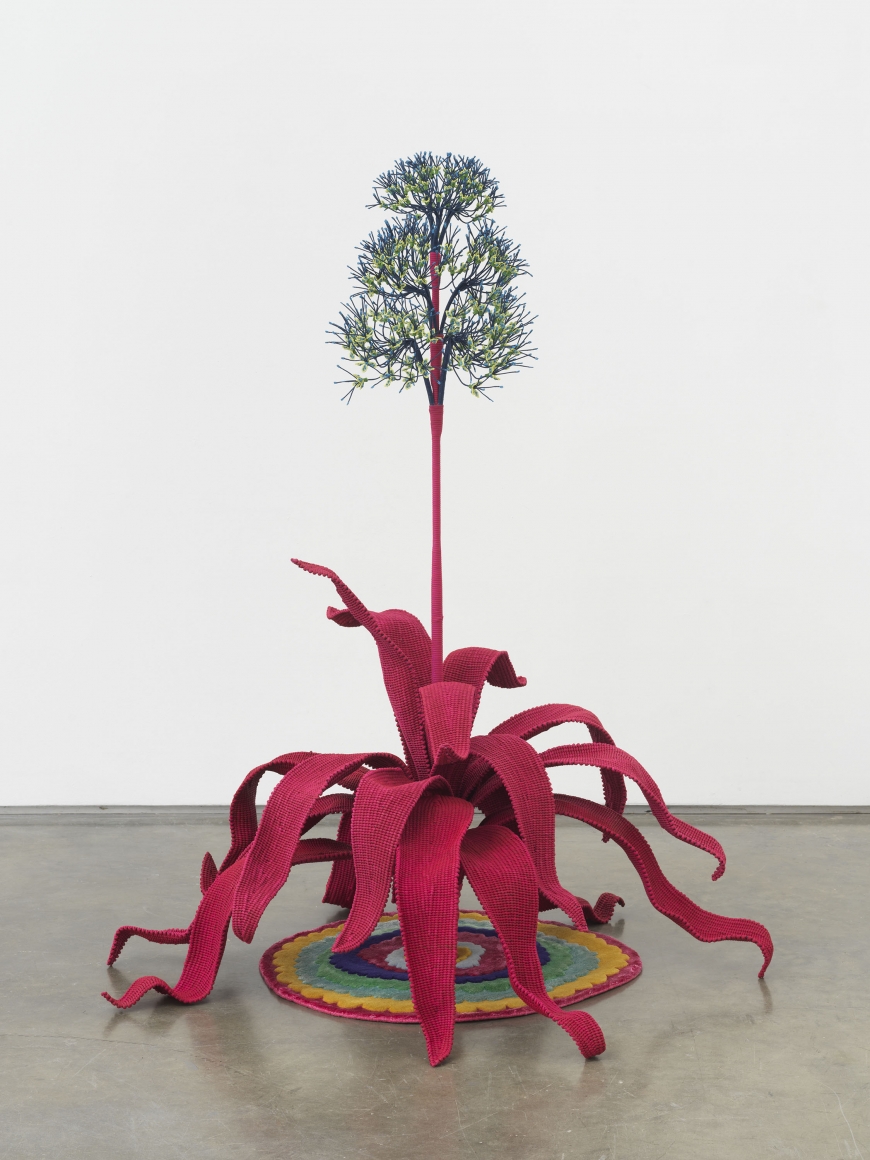 Centureba McEntire, 2019, Glass beads, waxed paracord, steel