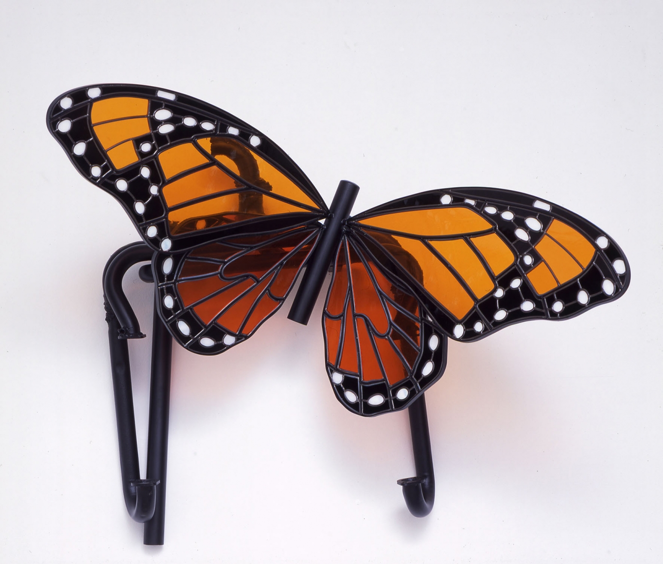 glass sculpture of a butterfly by liz craft