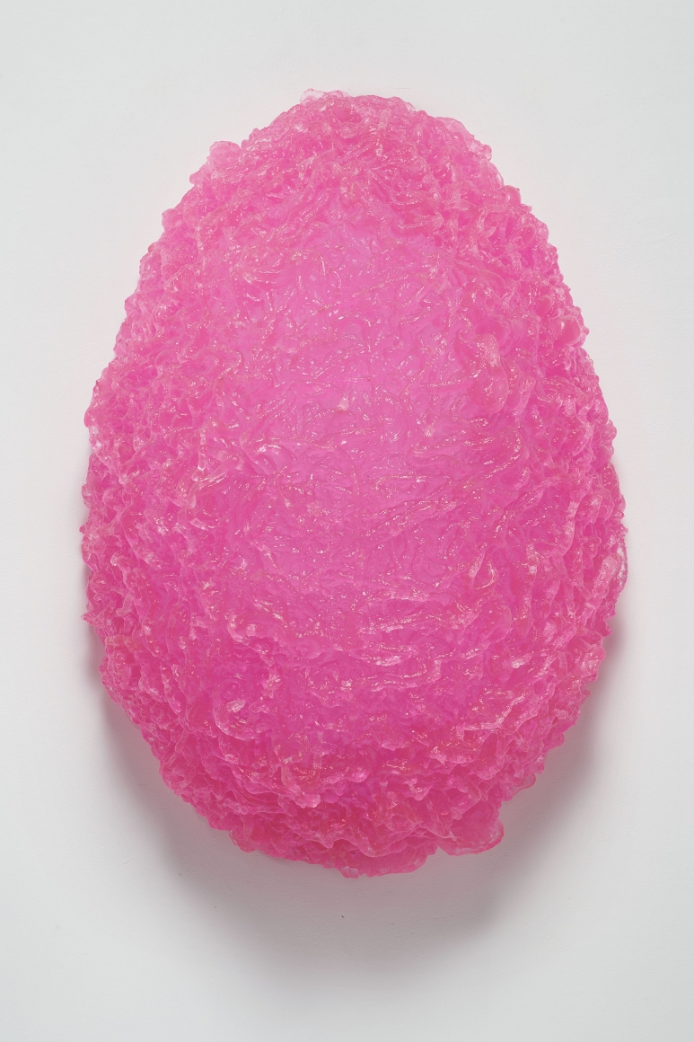 Large egg shaped polyurethane sculpture by Lynda Benglis