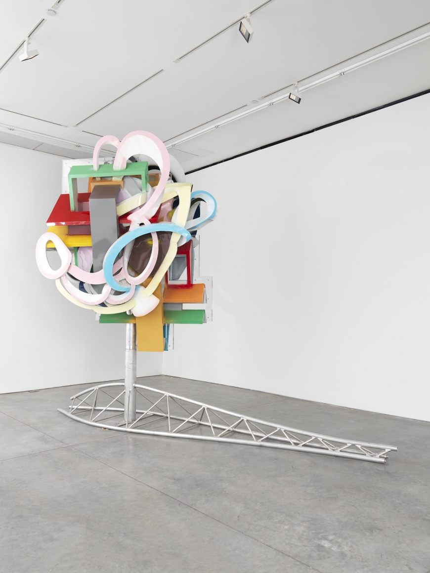 Plan de la Tour Mirrored Relief, 2018, Paint on aluminum, acrylic
