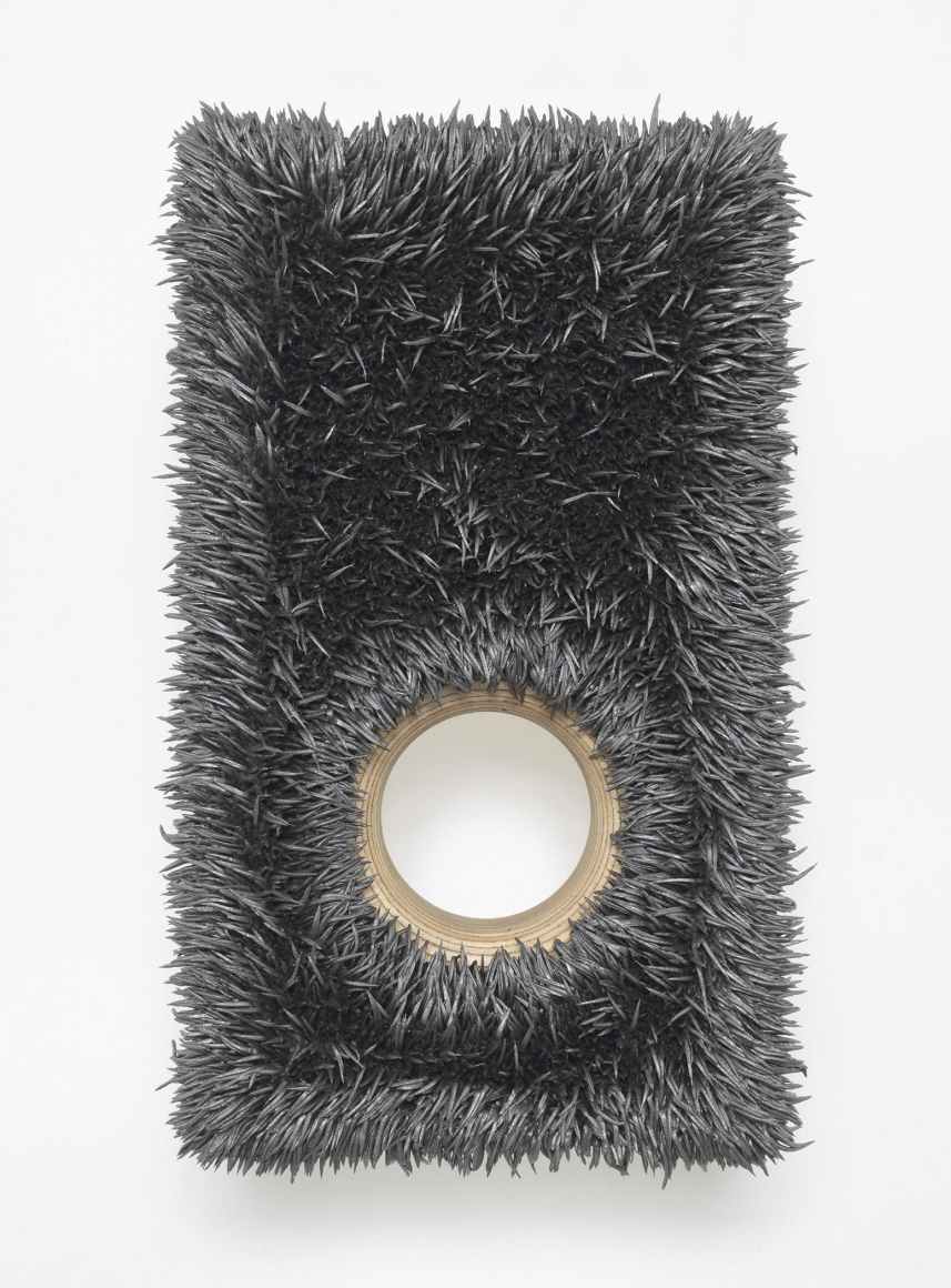 Lot 121415 (graphite), 2015, Oil on linen, wood panel support with steel tubing