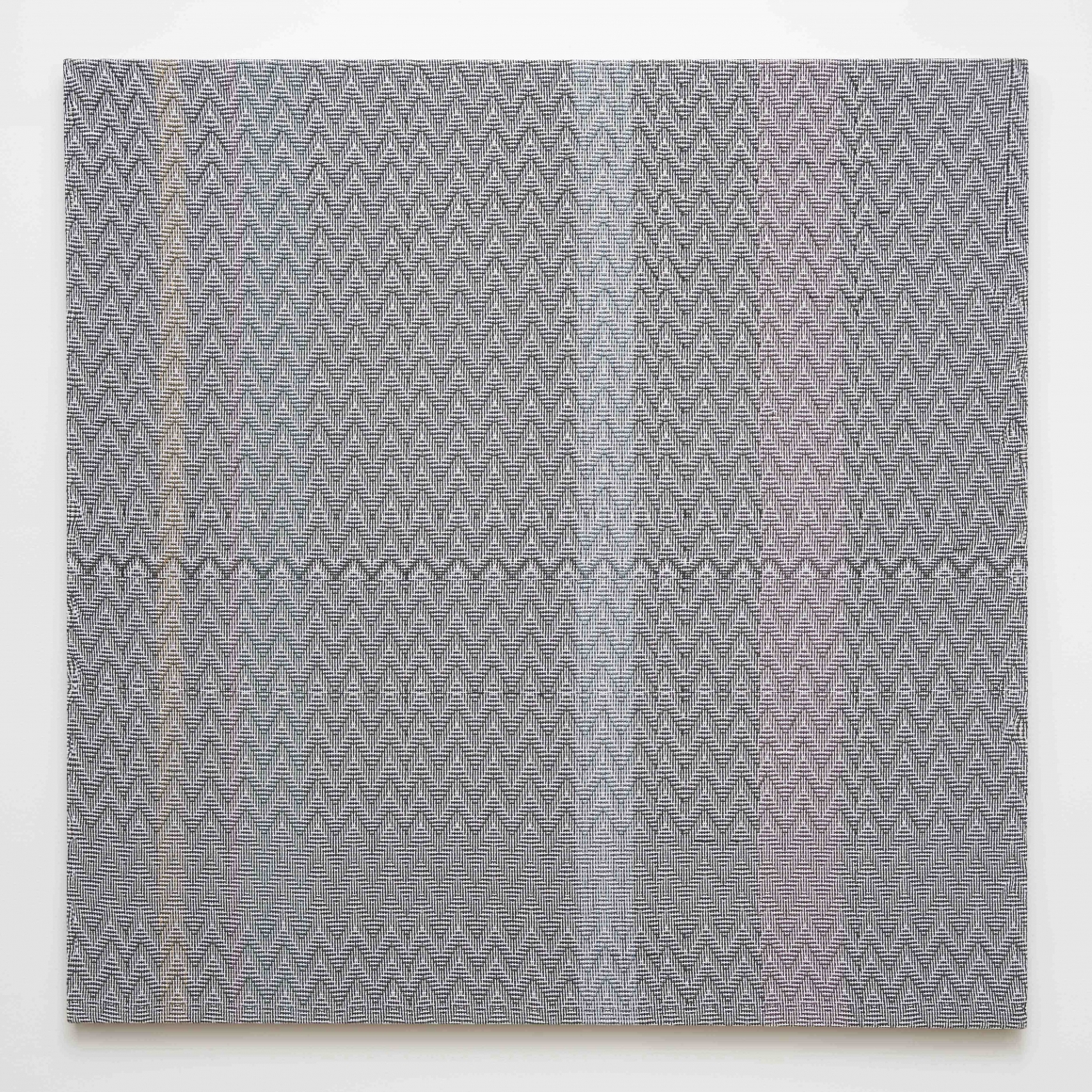 Heather Cook, Shadow Weave Black(13) and White(14) 8/4 Cotton 15 EPI and Painted Warp #1, 2014