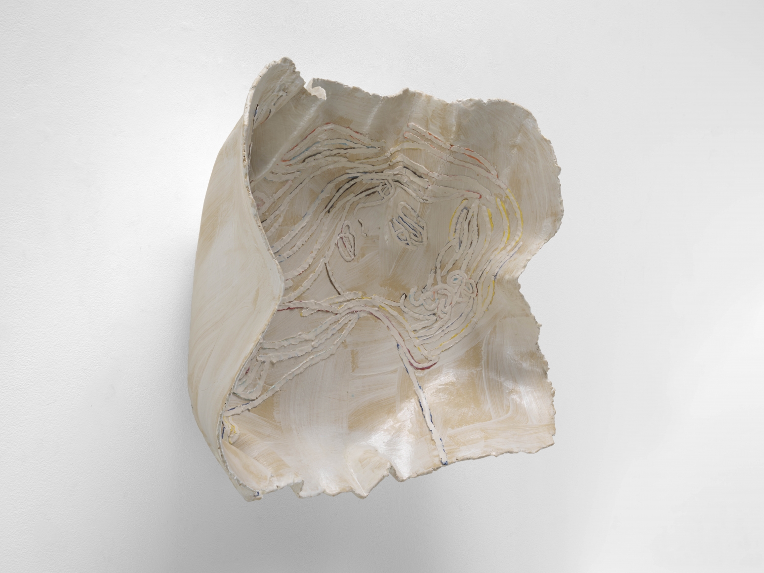 The White Plate, 2017, Glazed ceramic with porcelain inlay
