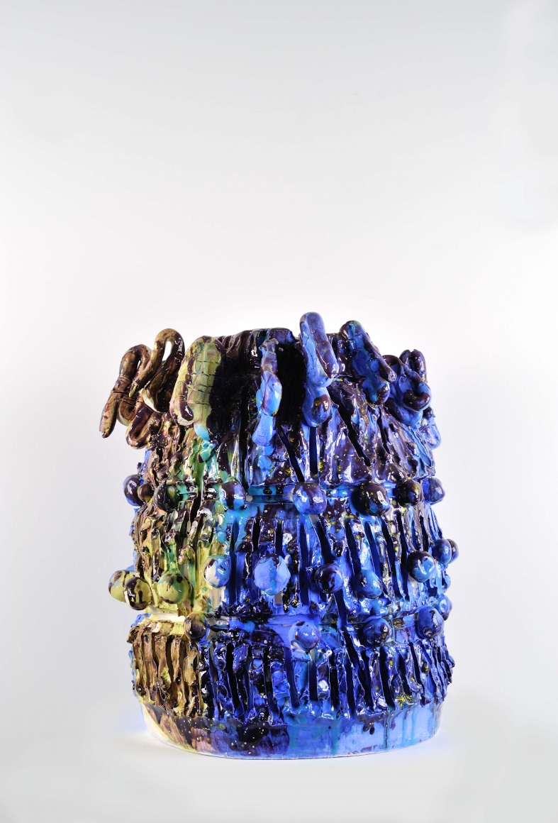 a glazed ceramic sculpture by william j. o'brien, an established contemporary art who makes ceramics