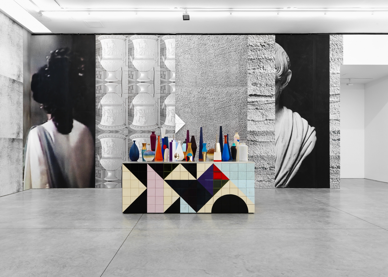 sculptural installation by Claudia Wieser at a contemporary art gallery