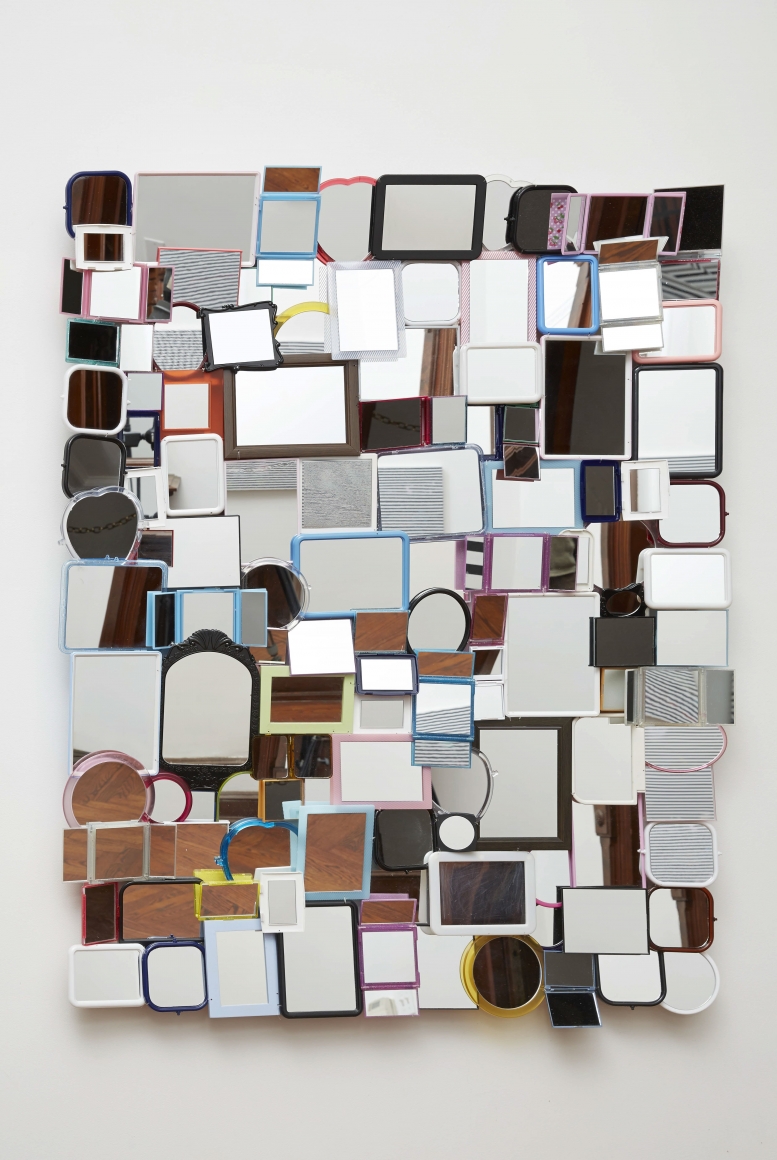 Untitled (Mirror III), 2009, Hand mirrors with aluminum frame