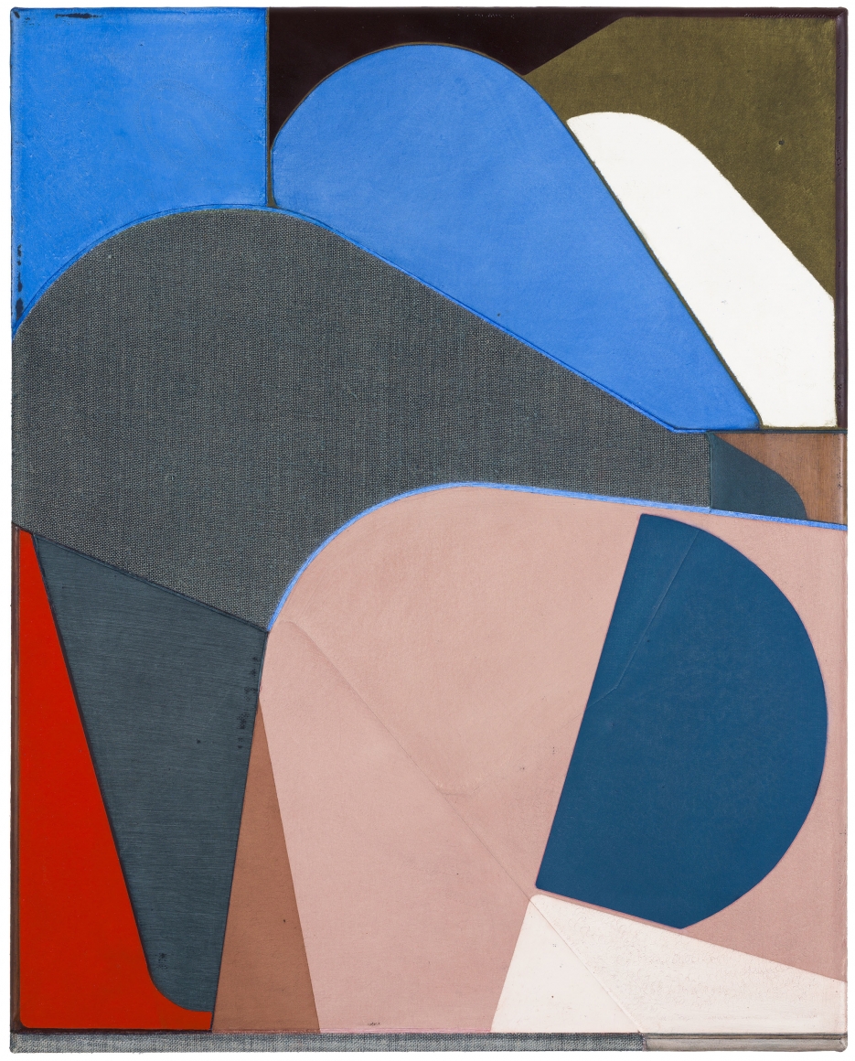 an oil painting of geometric forms by Svenja Deininger