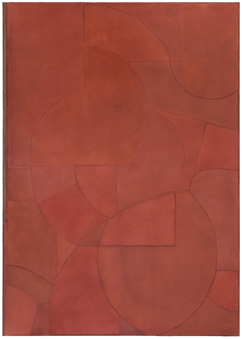 a red painting by Svenja Deininger, the Viennese artist