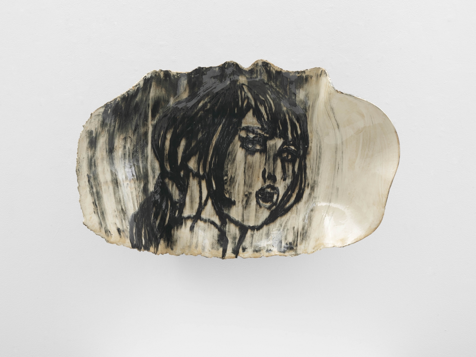 Portrait of the Revolutionary Woman, 2017, Glazed ceramic with porcelain inlay