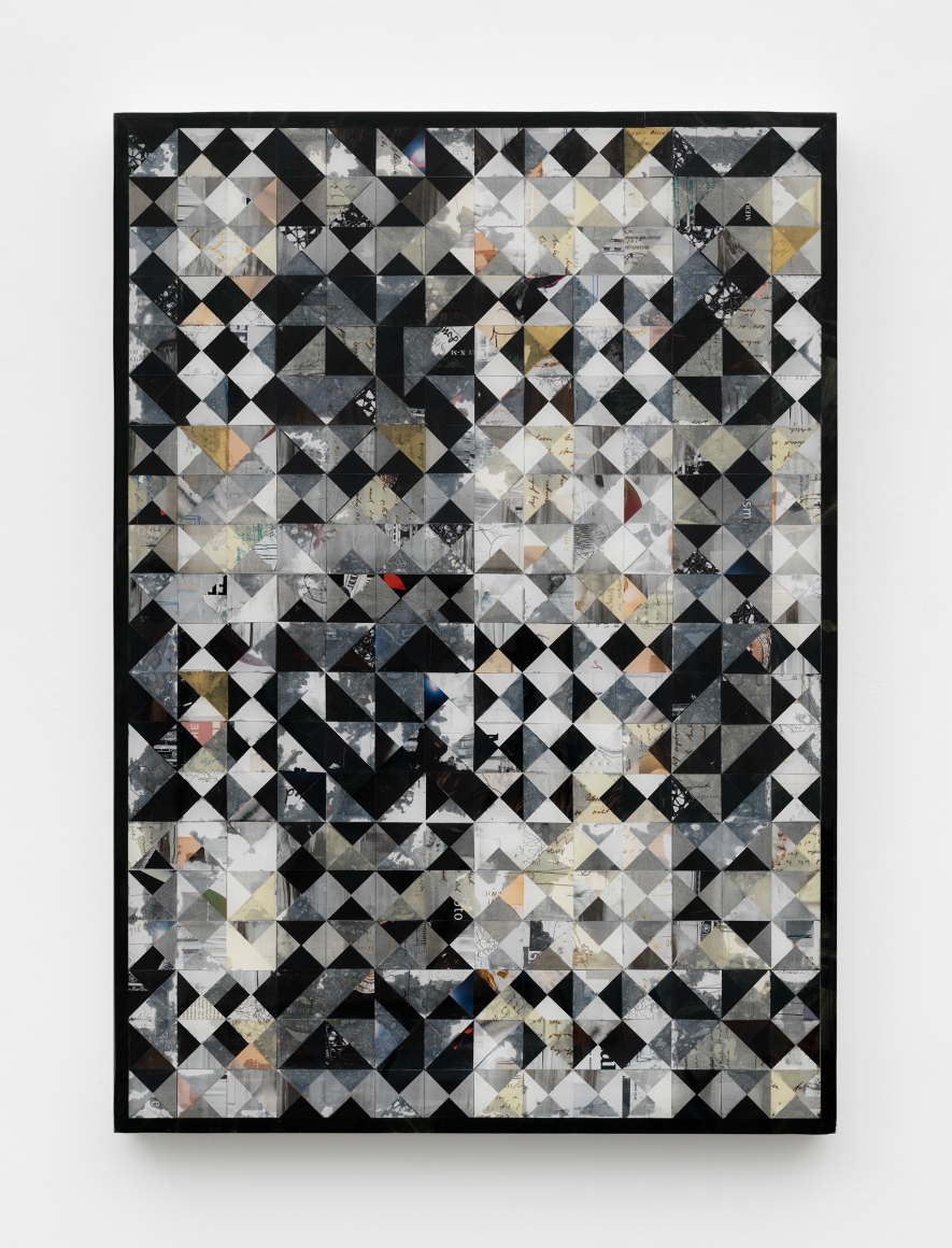 Untitled, 2017, Paper and epoxy on board