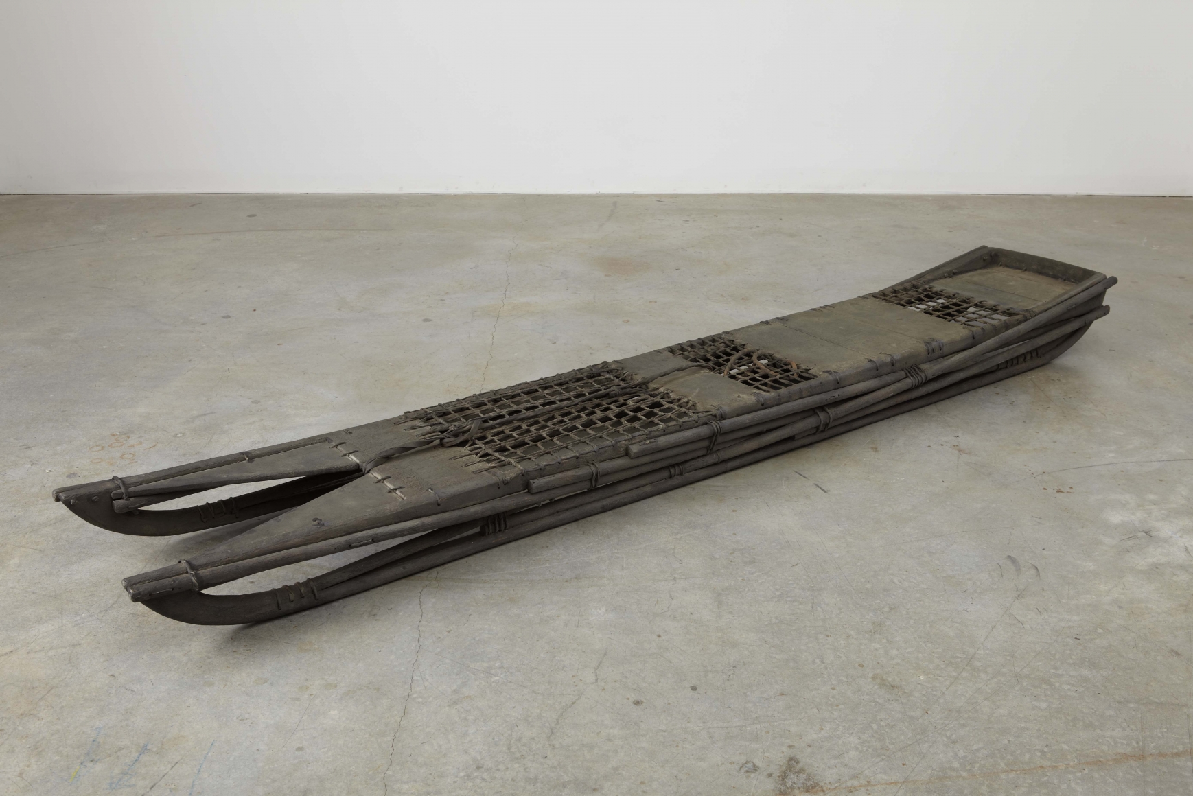 a sled type sculpture by italian contemporary artist salvatore scarpitta