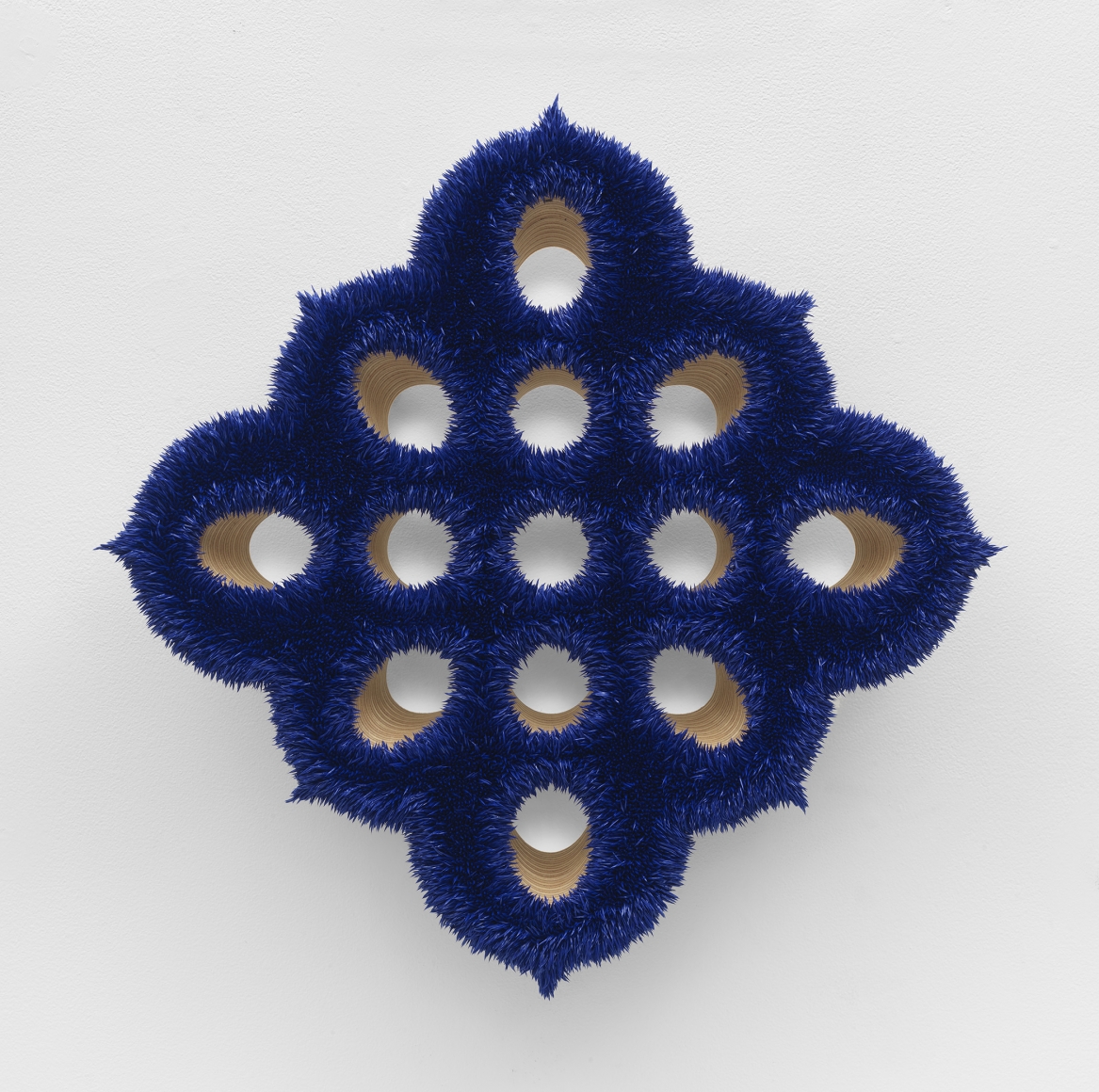 a cobalt spore or floral painting by donald moffett for sale in a new york city gallery