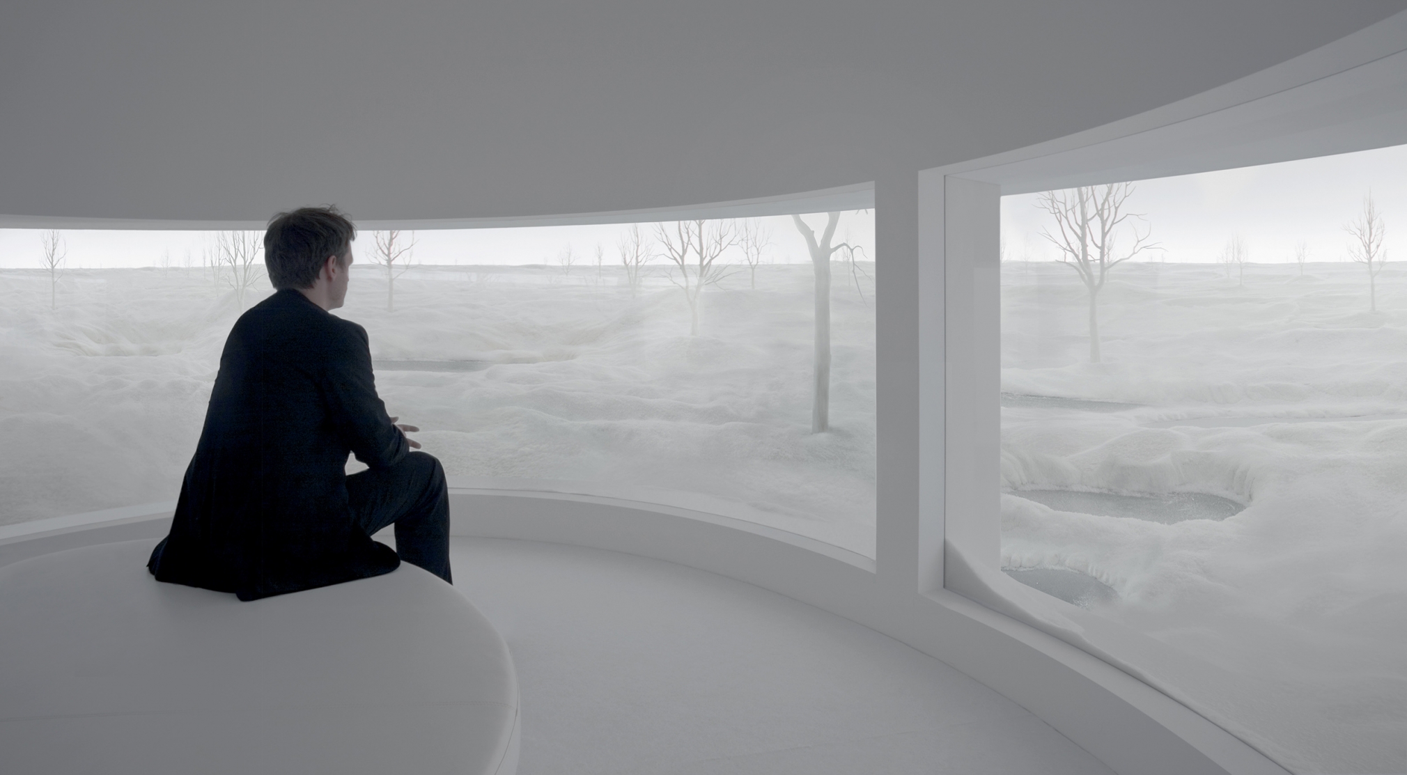 sculptural installation of a landscape by Hans Op de Beeck