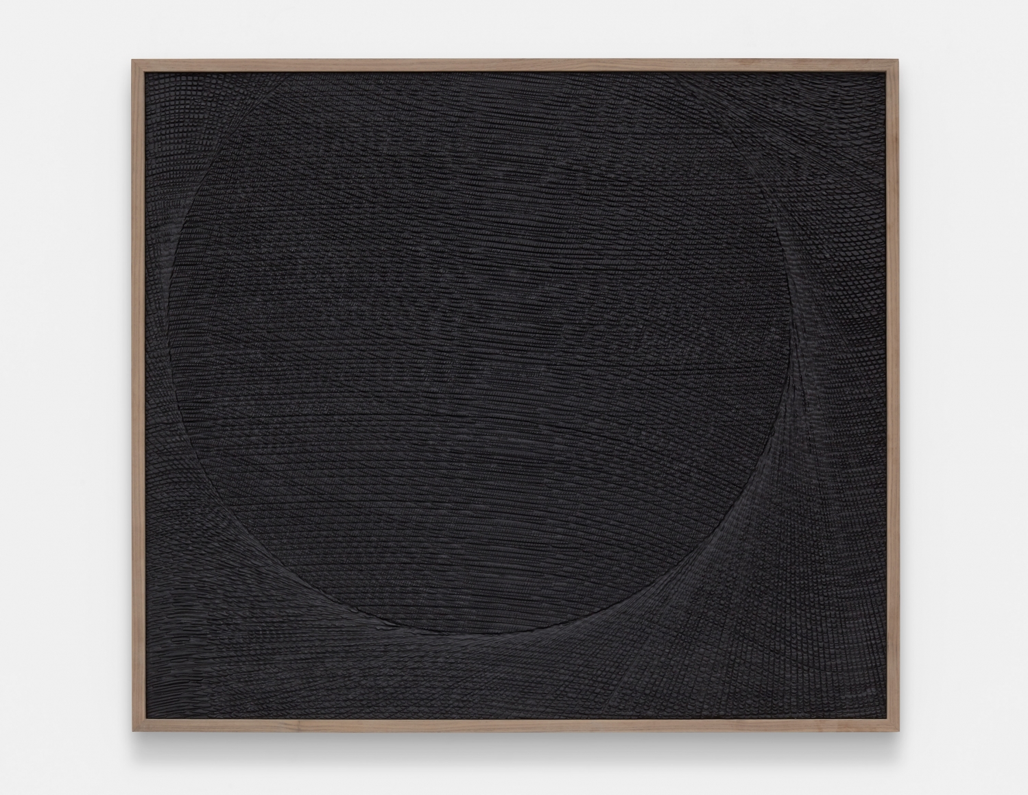 minimalist etched plaster artwork in all black by anthony pearson