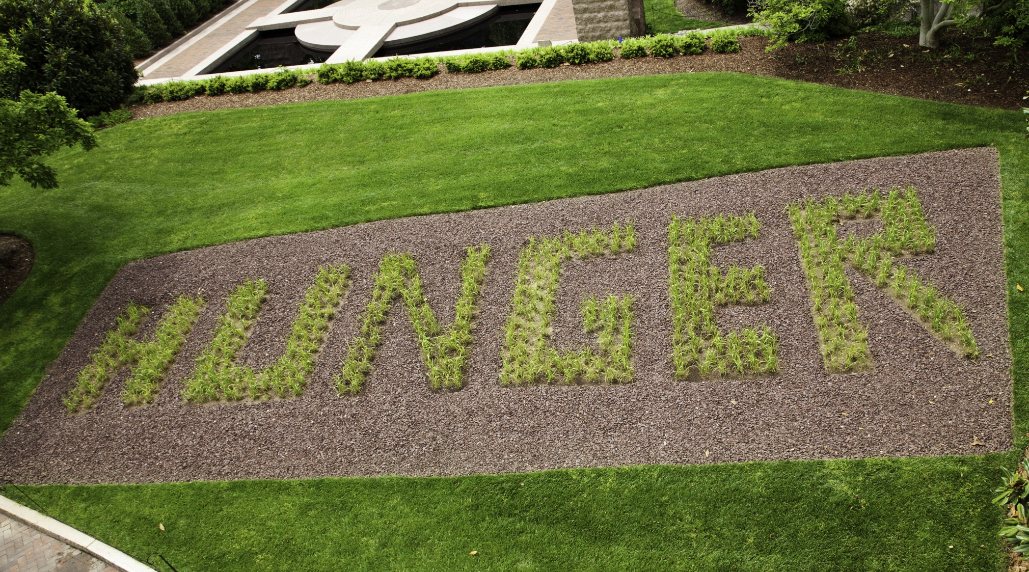 Hunger, 2013, Red Tipple stone and rice plants