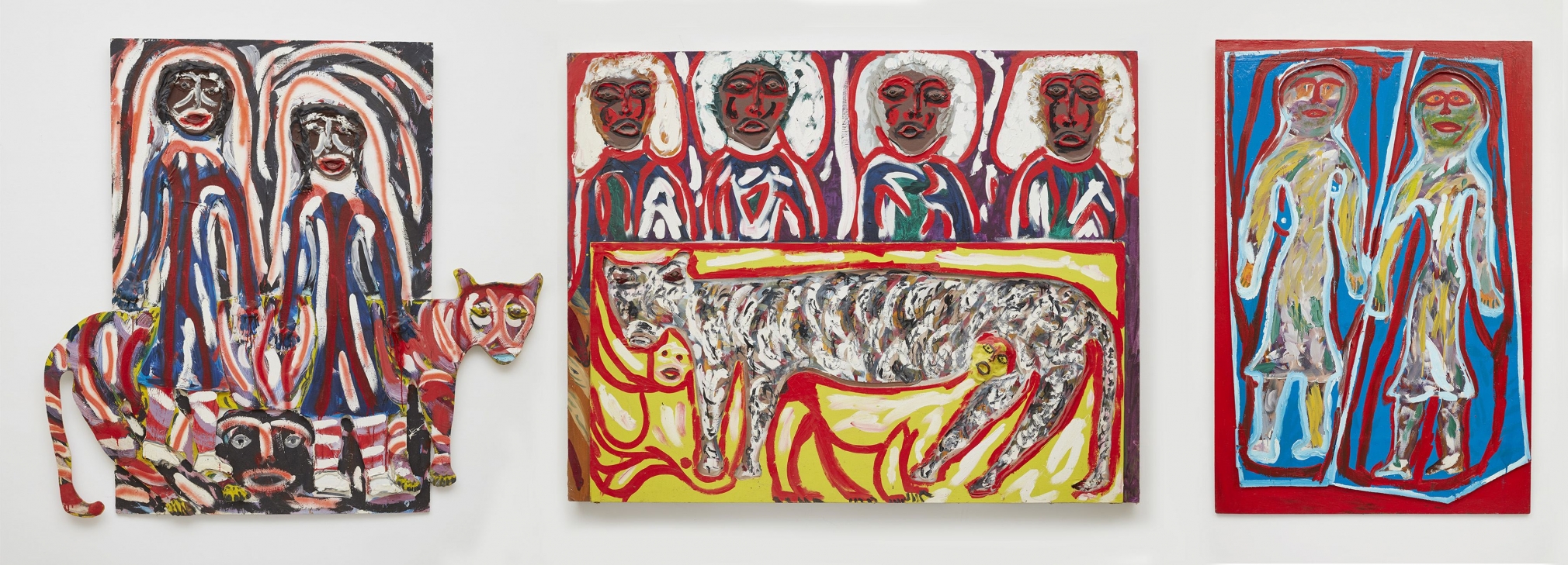 Thornton Dial, Slavery to Freedom (triptych), 1989-90
