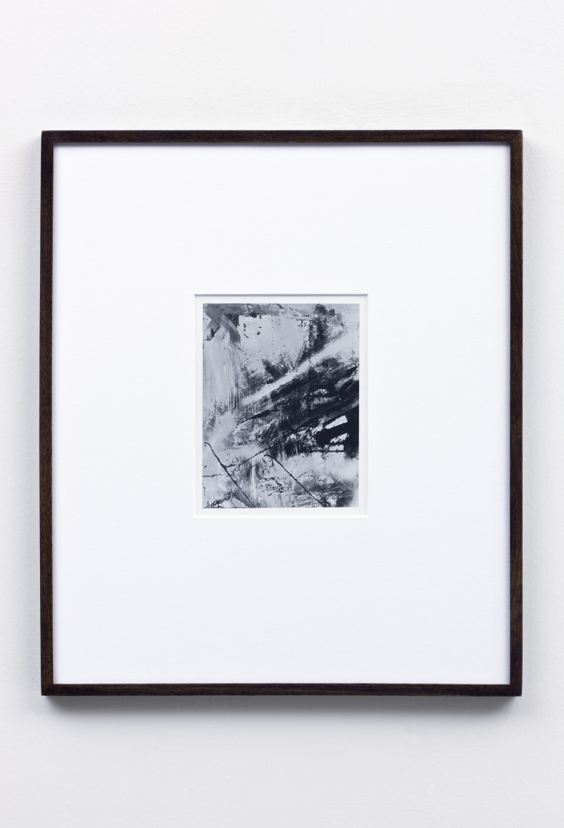 a black and white photograph by anthony pearson that's part of a larger installation