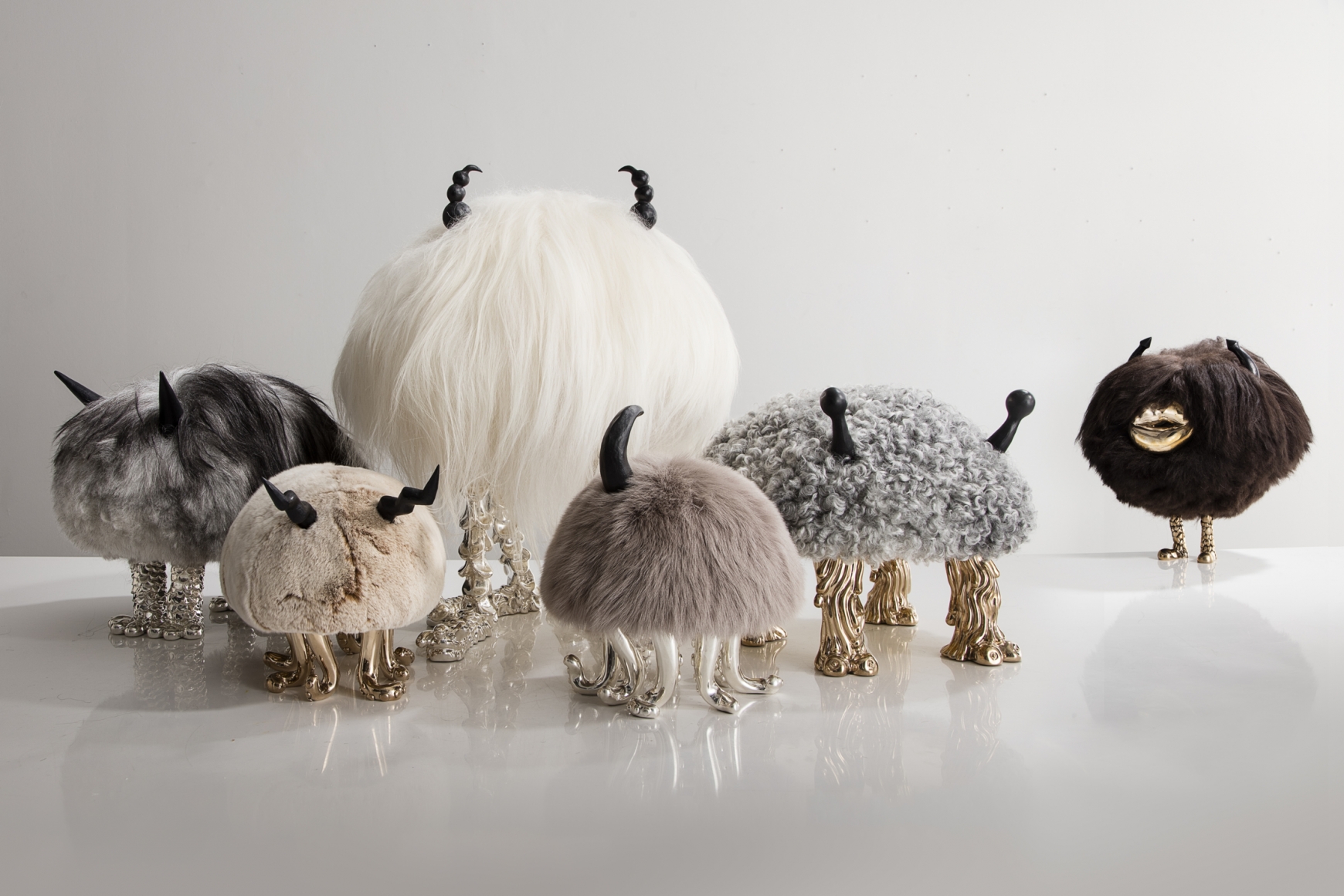 group of monsters by the Haas Brothers as part of a New York art gallery exhibition