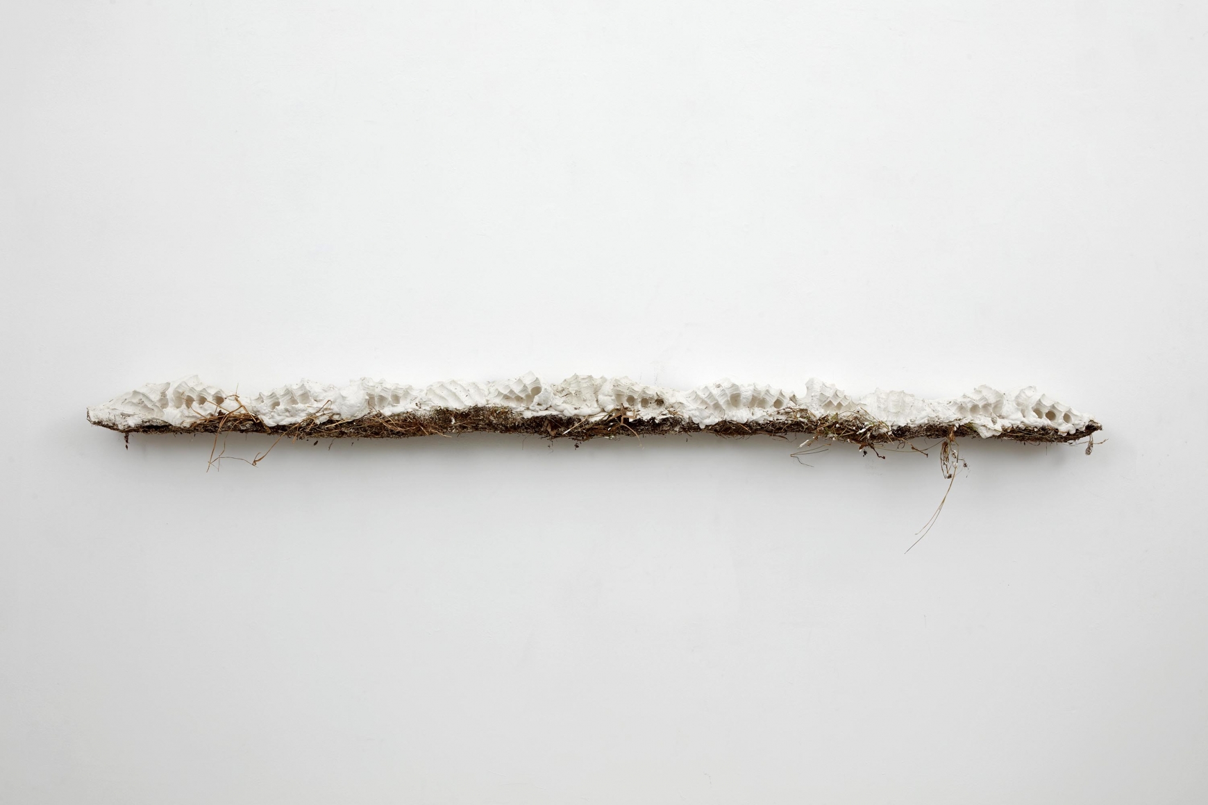 a fiber sculpture by Bjorn Braun at a Chelsea art gallery