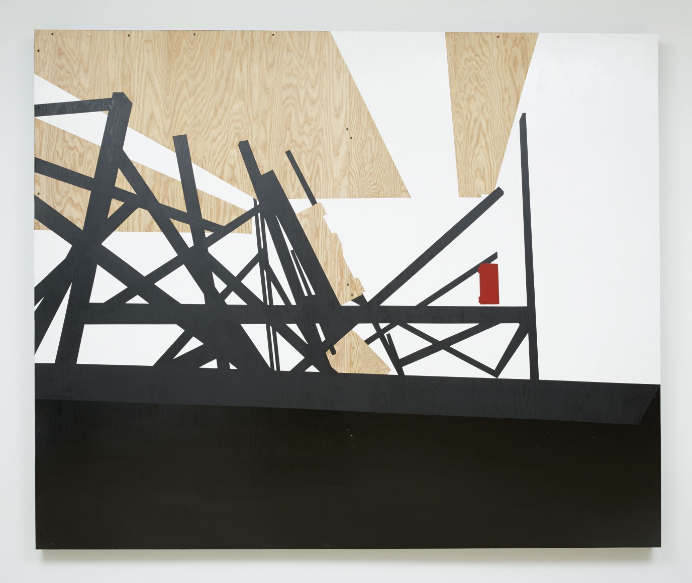 Barricade I: Studio Study V, 2014, Paint on Wood