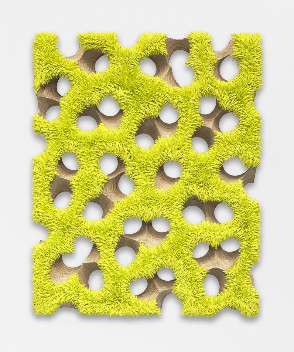 Lot 033016 (chartreuse), 2016, Oil on linen with wood panel support