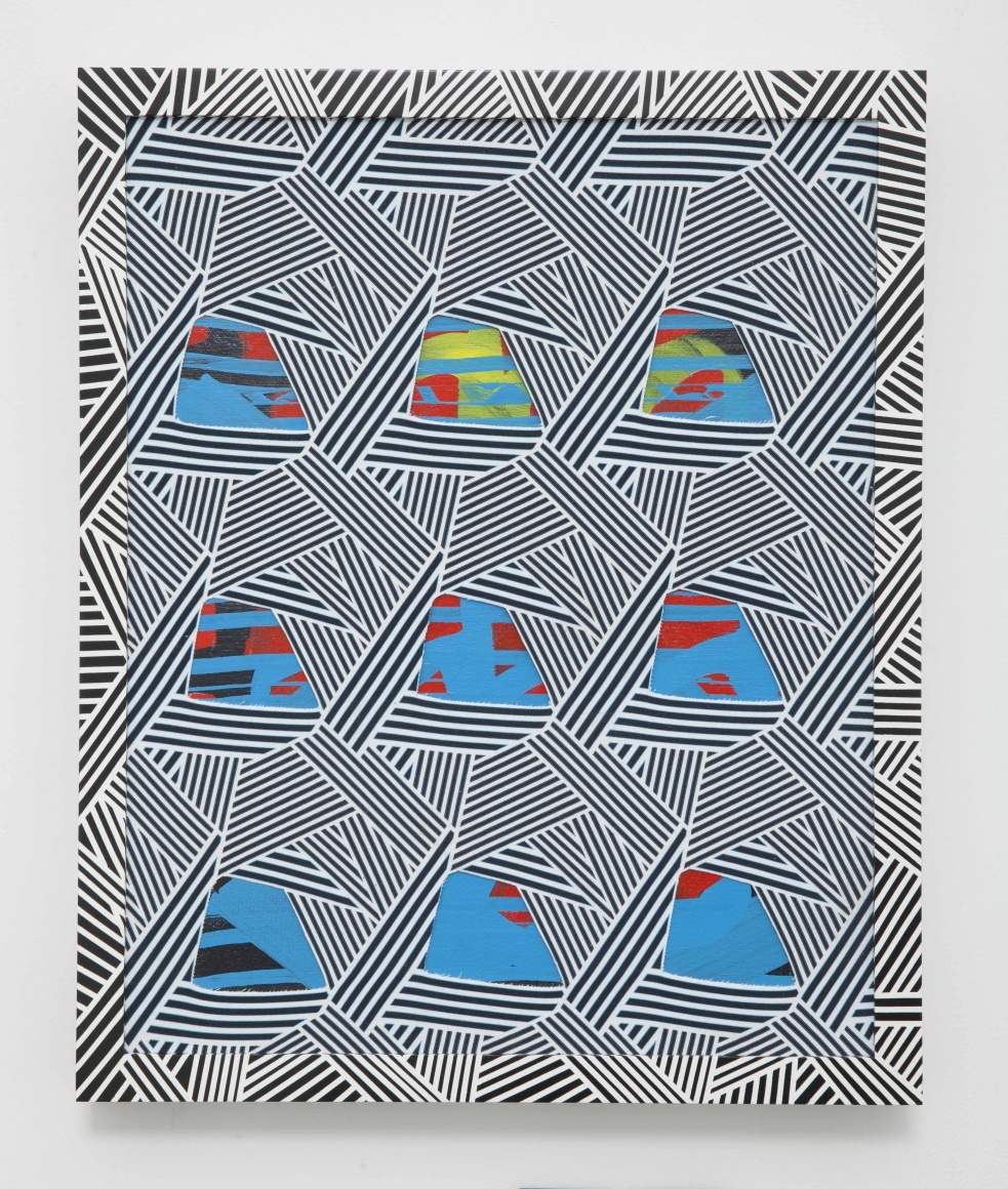 a work of art by Julia Dault featuring geometric black and white abstractions