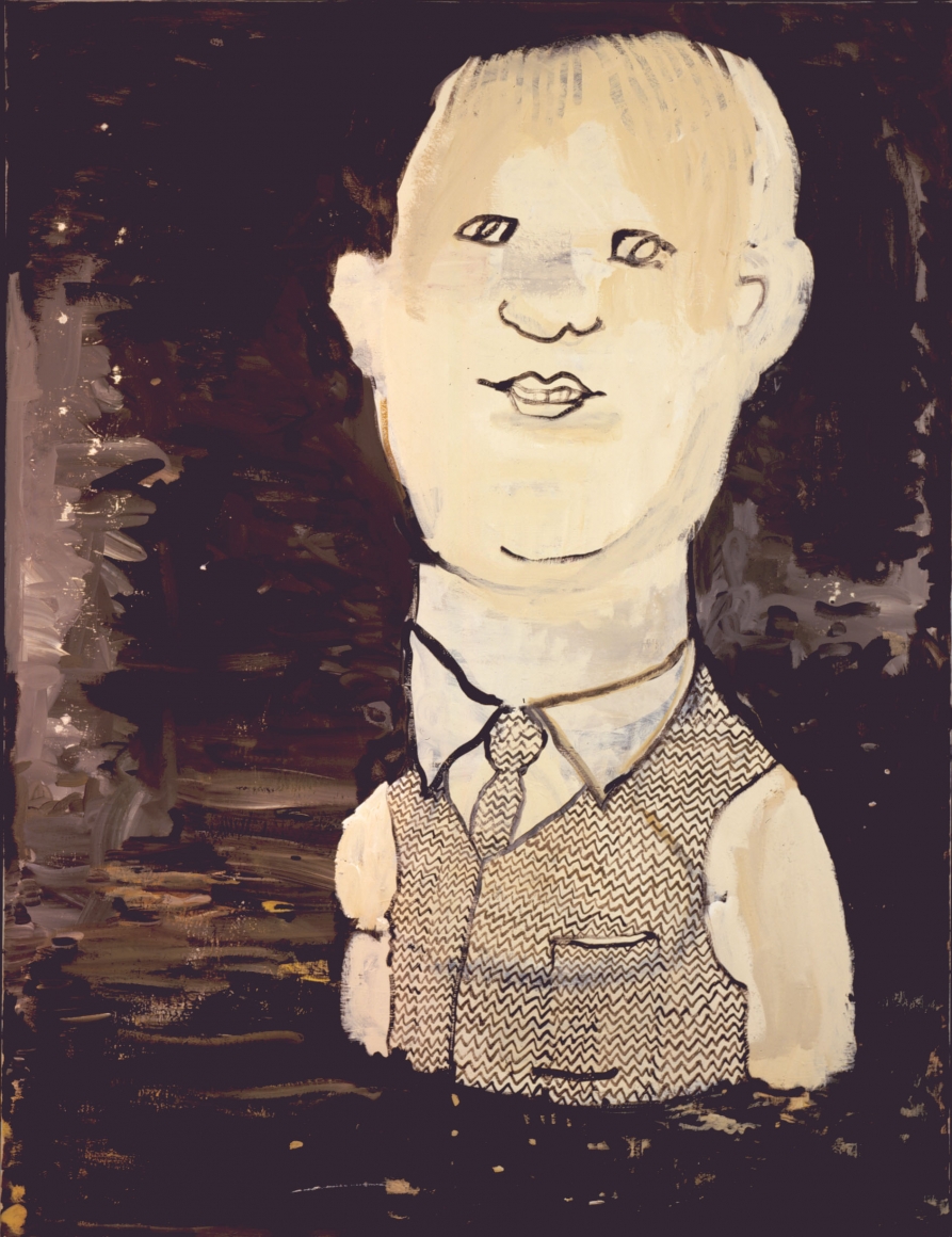 man in a polka dot vest and tie by hannah van bart