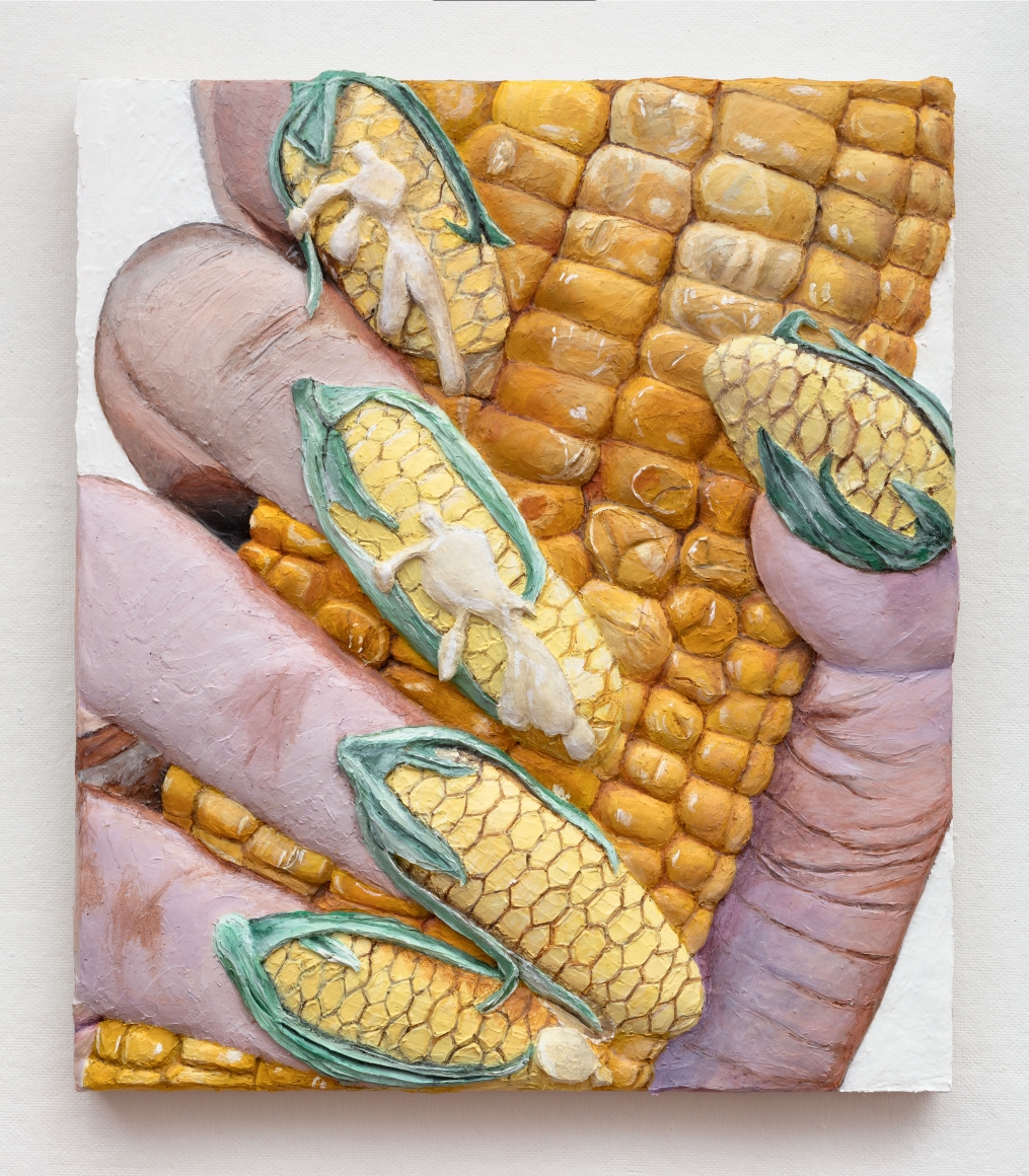 Corn Nails, 2019, Acrylic on linen on panel