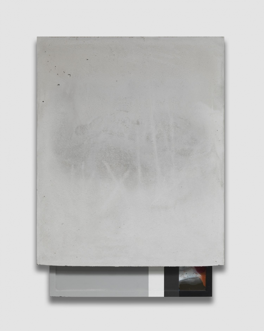 Untitled (concrete), 2014, Concrete, glass, paint