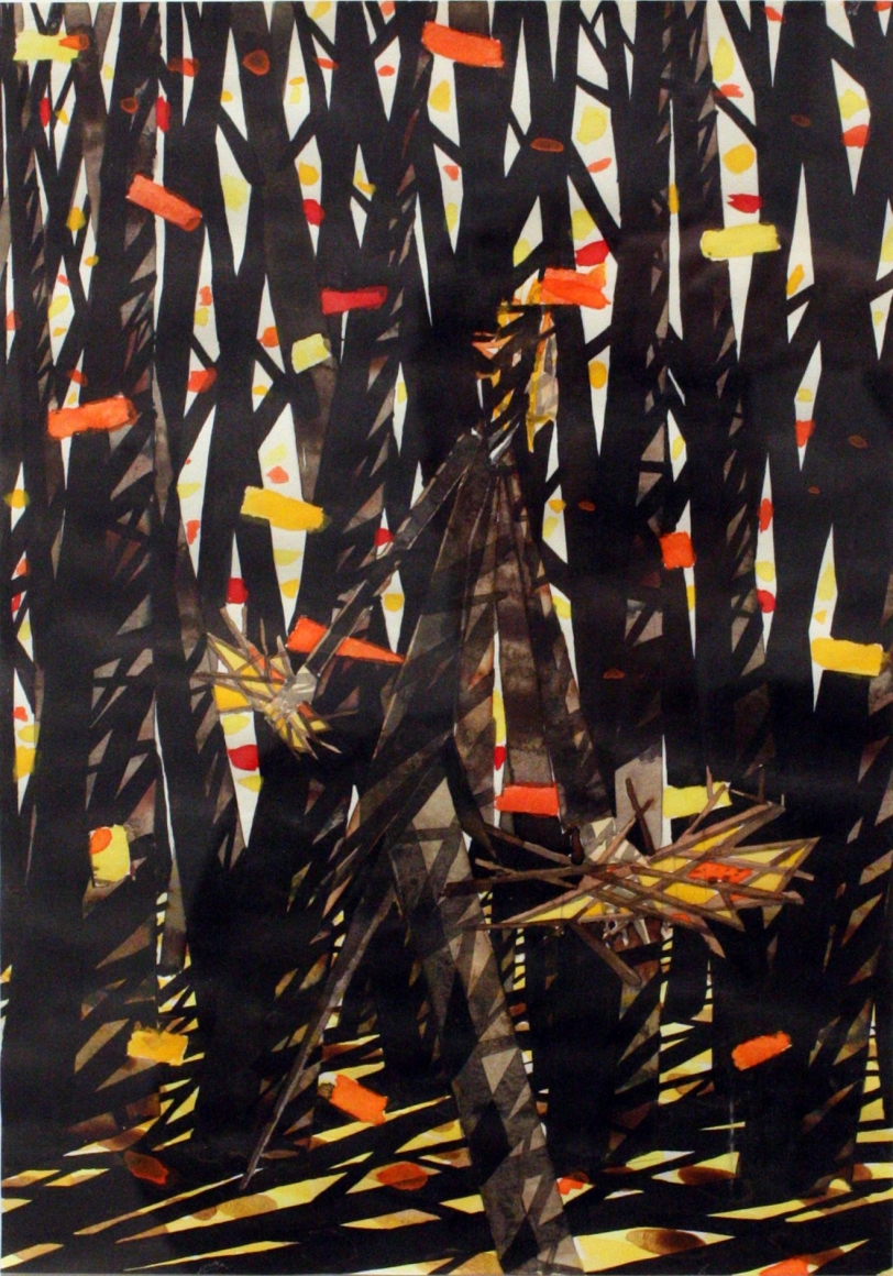 Untitled (Wood Gatherer II), 2003, Watercolor on paper