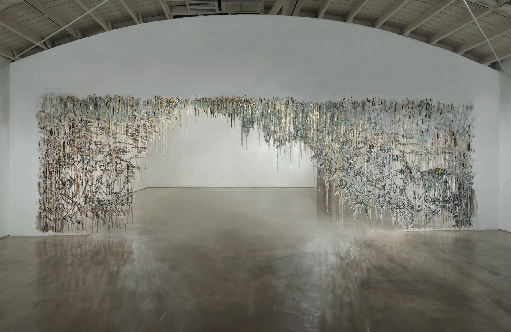 a work of art by Diana Al-Hadid on view in a museum exhibition