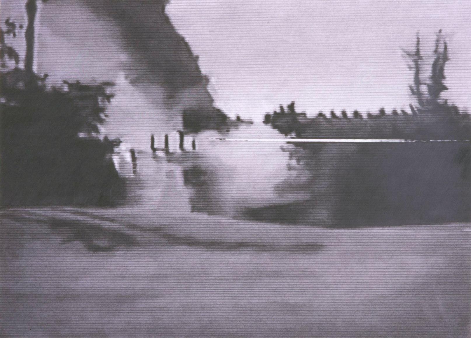 Untitled (Explosion), 2008, Graphite on paper