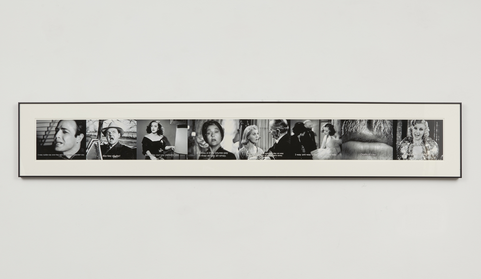 Stills from tv and film made into works of art by John Waters