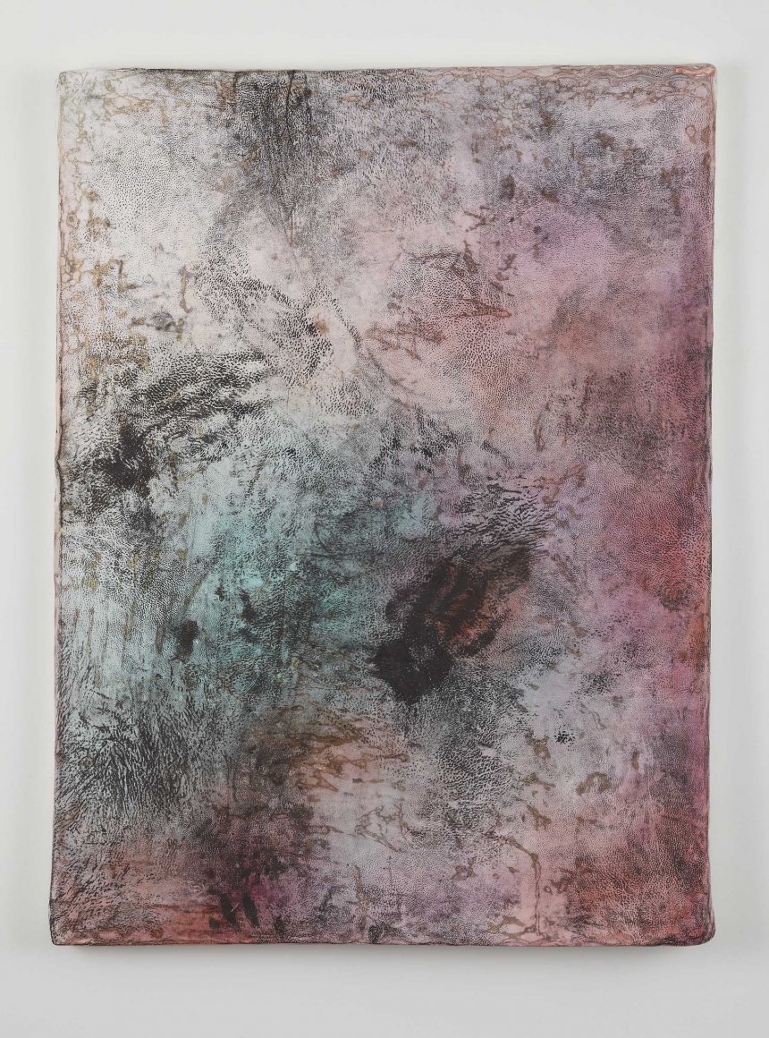 Margin Walker, 2011, Paper, aluminum, dry pigment, ink & wood