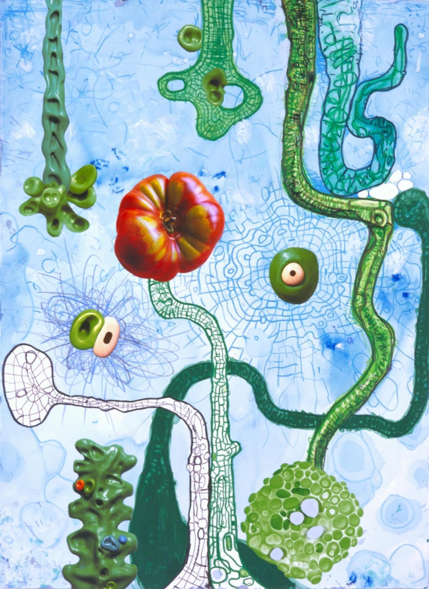 Untitled, 2008, Collage, Flashe, crayon, color pencil, graphite on museumboard
