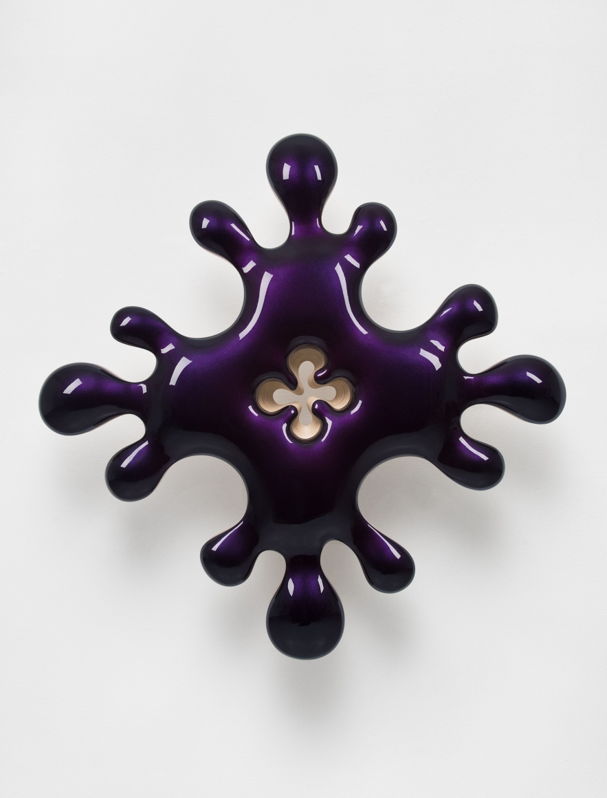 purple resin sculpture