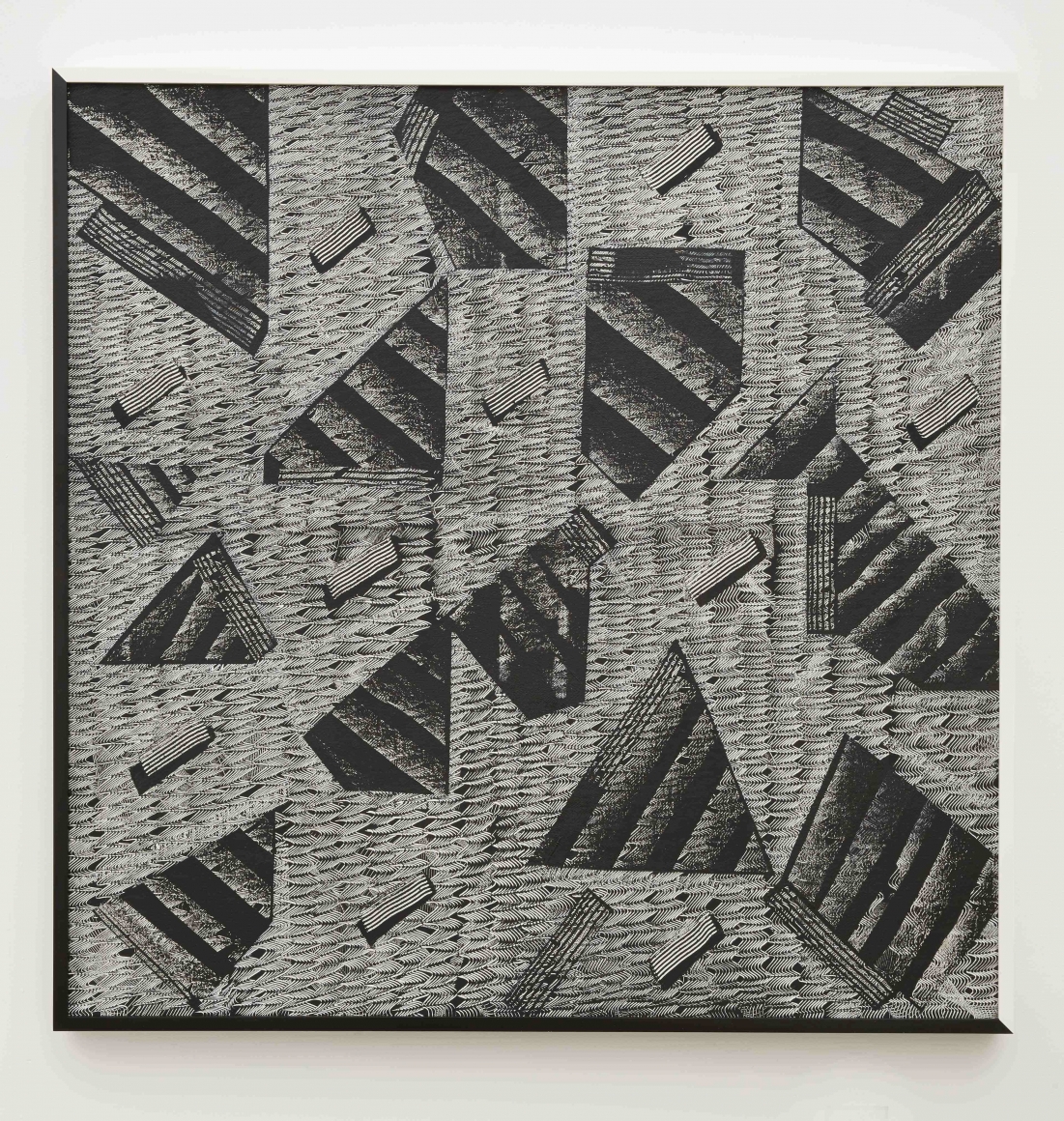 K'Nex, 2013-2014, Acrylic and oil on canvas in painted wood frame